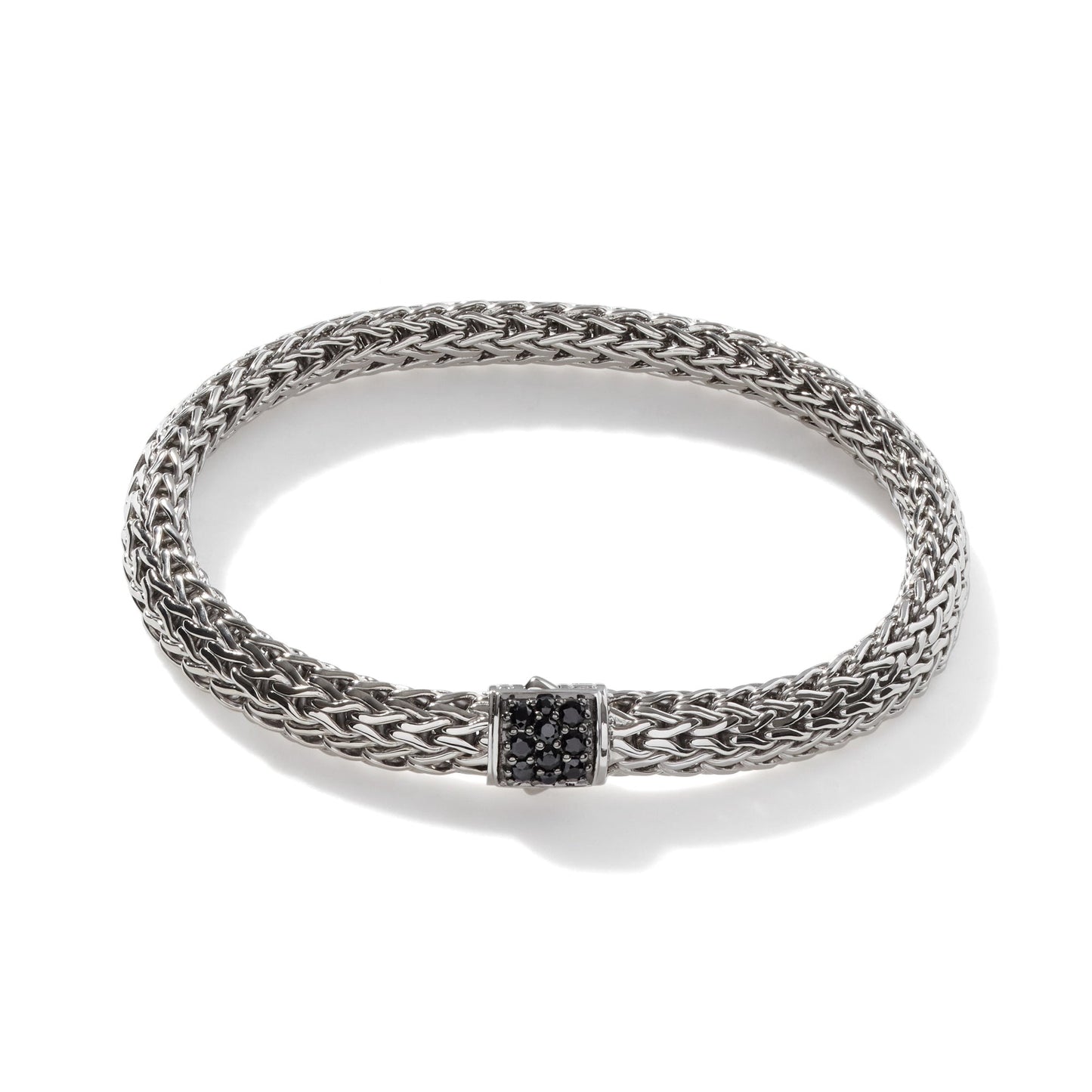 John Hardy Sterling Silver Icon Bracelet With Black Sapphires