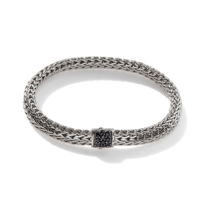 John Hardy Sterling Silver Icon Bracelet With Black Sapphires