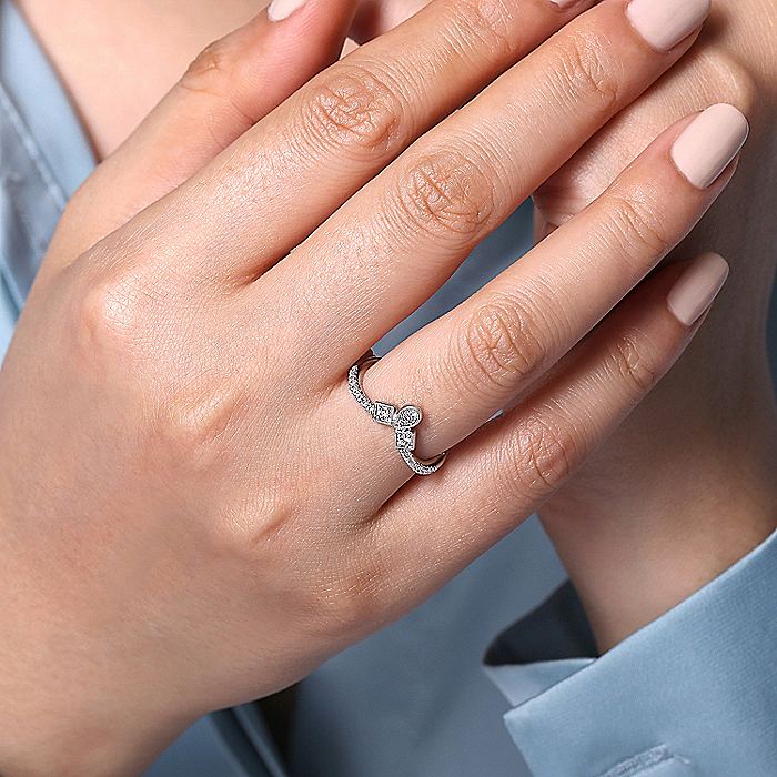 Gabriel & Co White Gold Diamond Anniversary Band - Diamond Wedding Bands - Women's