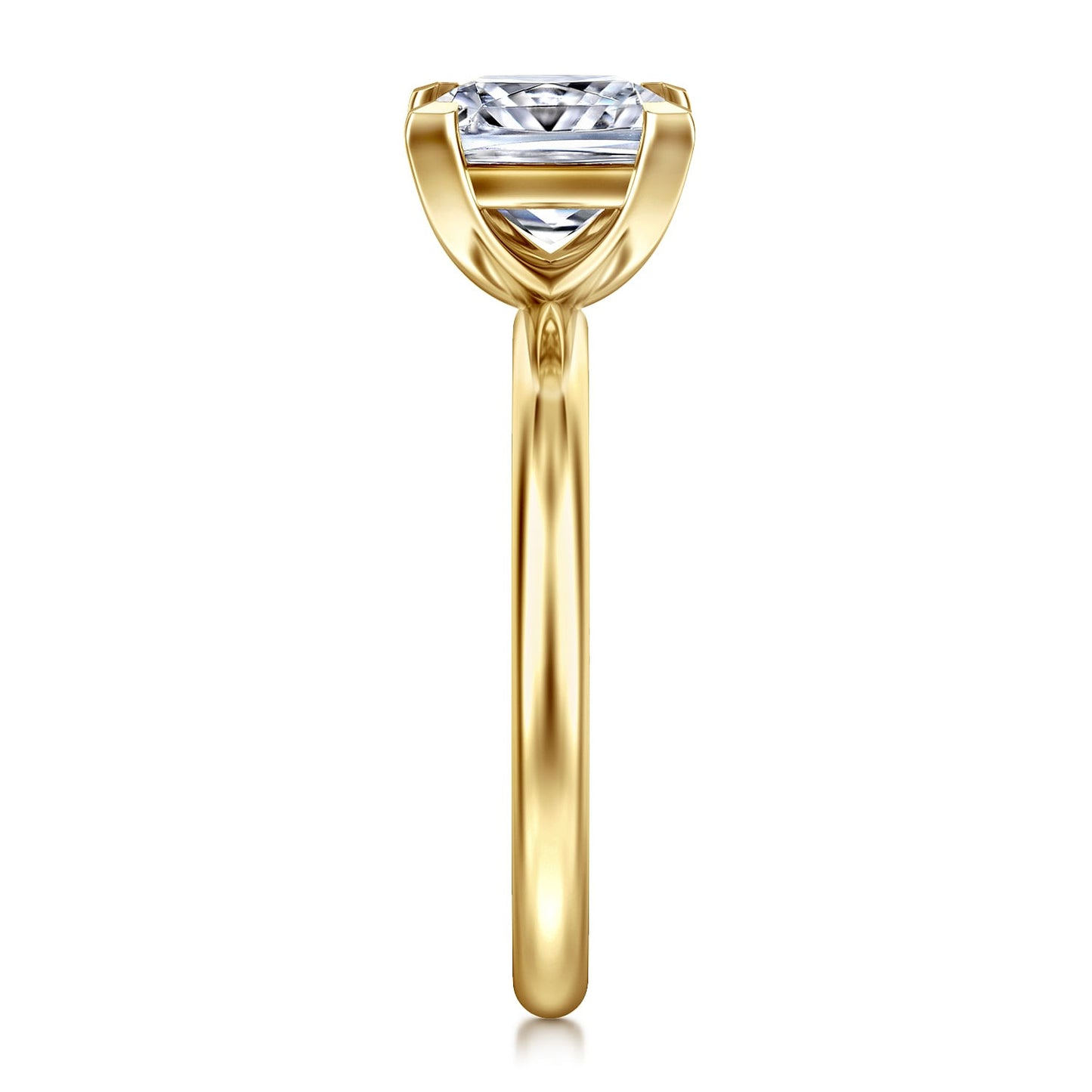 Gabriel & Co. Princess Cut Semi-Mount Ring - Gold Remounts