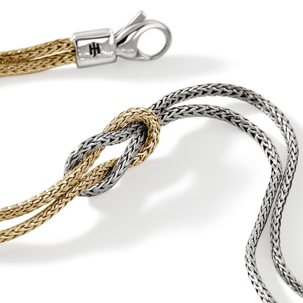 John Hardy Sterling Silver & Yellow Gold Love Knot Bracelet