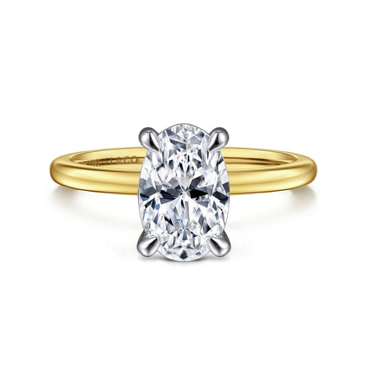Gabriel & Co. Oval Semi-Mount Engagement Ring