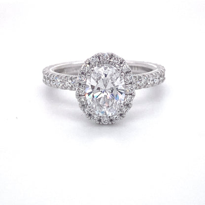 Verragio Tradition Collection White Gold Oval Halo Semi-Mount Engagement Ring