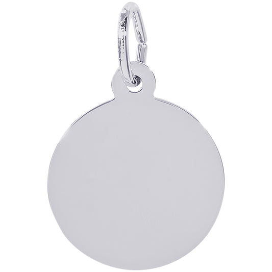 Rembrandt Small Disc Charm - Silver Charms