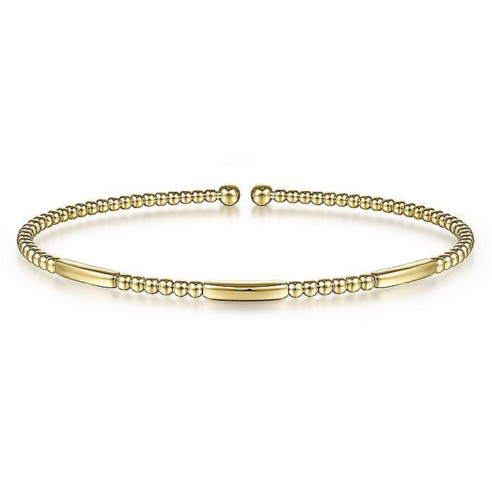 Gabriel & Co. 14 Karat Yellow Gold Open Bujukan Bangle Bracelet - Gold Bracelets