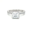 Verragio Tradition Collection White Gold Princess Hidden Halo Semi-Mount Engagement Ring