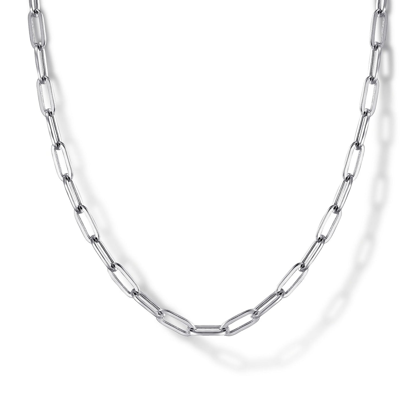 Gabriel & Co. Paperclip Necklace - Silver Chains