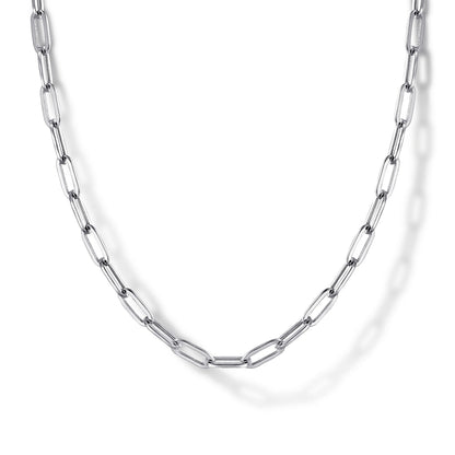 Gabriel & Co. Paperclip Necklace - Silver Chains