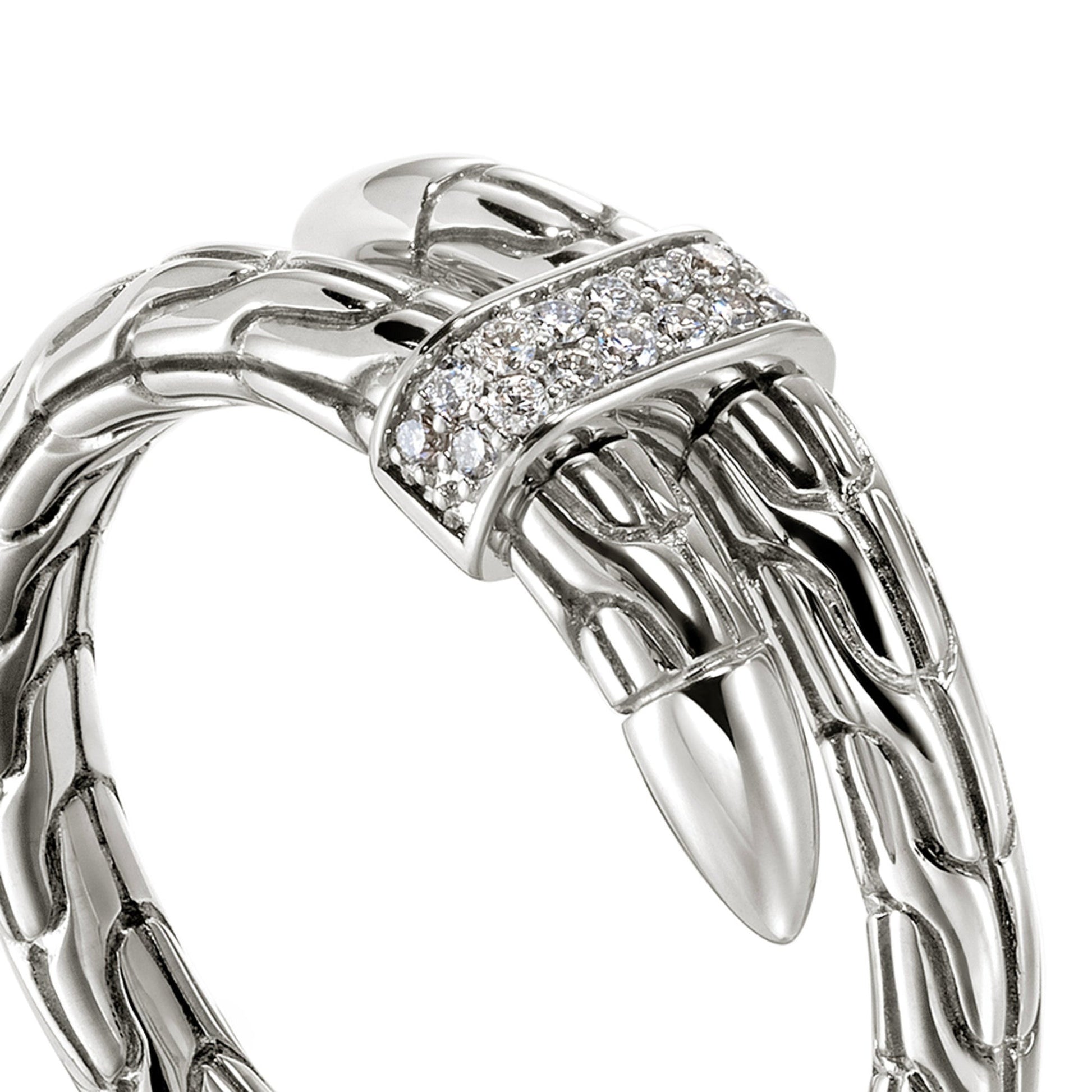 John Hardy Sterling Silver Diamond Spear Ring - Diamond Fashion Rings - Women's