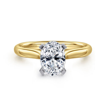 Gabriel & Co. Oval Semi-Mount Engagement Ring - Diamond Semi-Mount Rings
