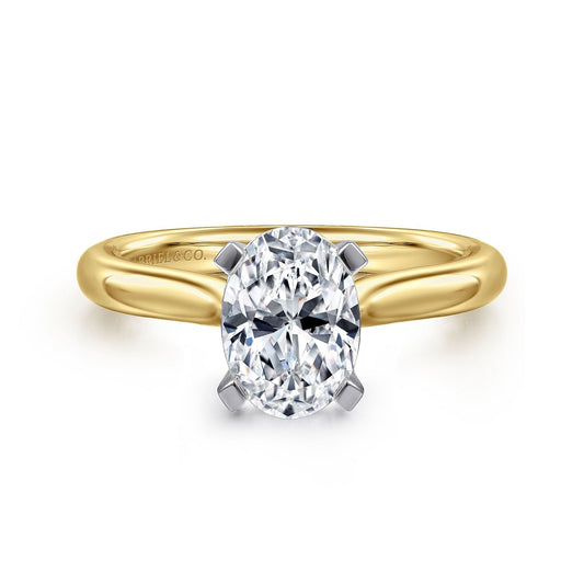 Gabriel & Co. Oval Semi-Mount Engagement Ring