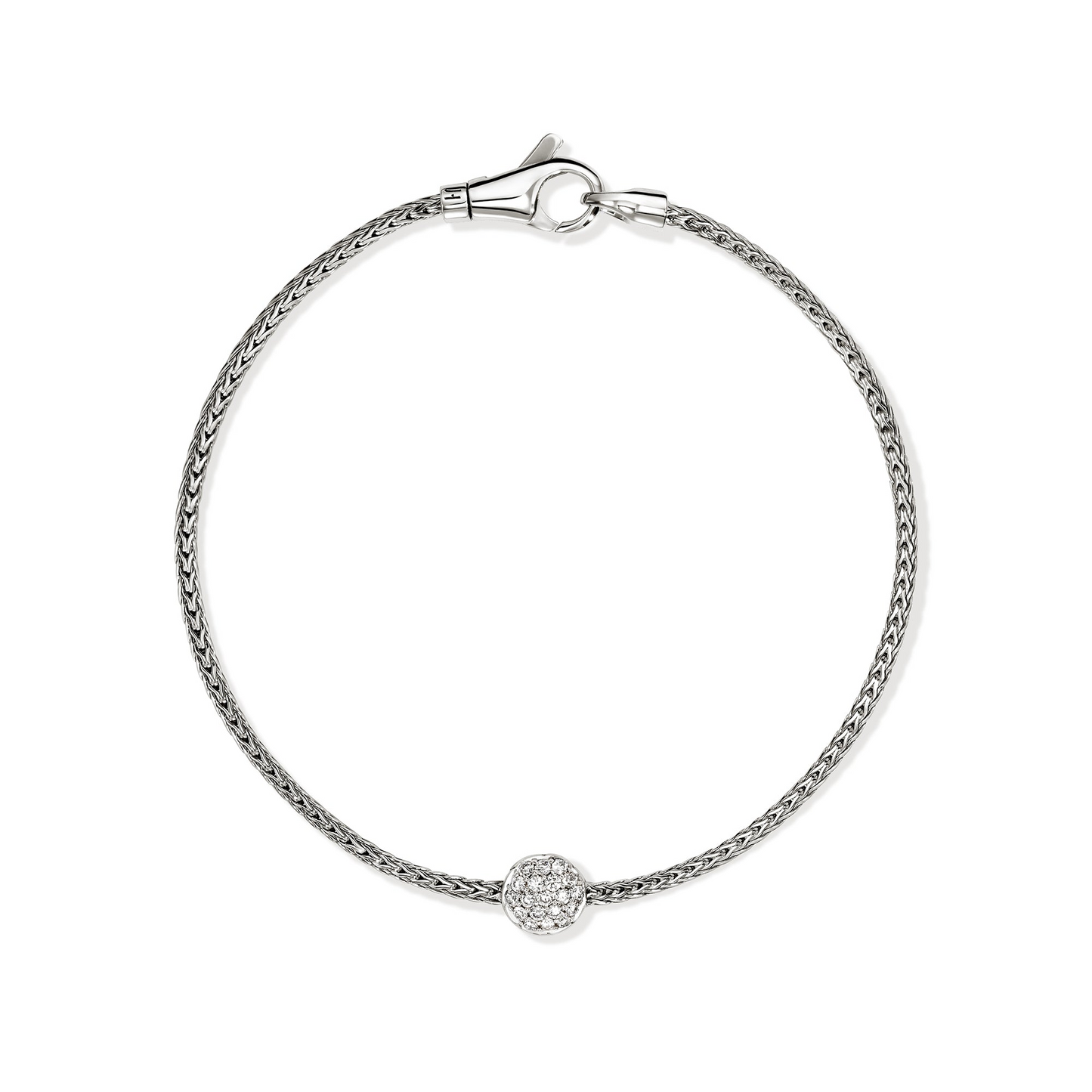 John Hardy Sterling Silver Essential Pavé Diamond Bracelet