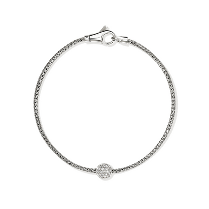 John Hardy Sterling Silver Essential Pavé Diamond Bracelet