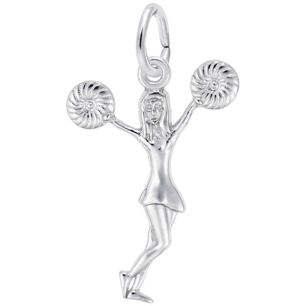 Cheerleader With Pom Poms Charm