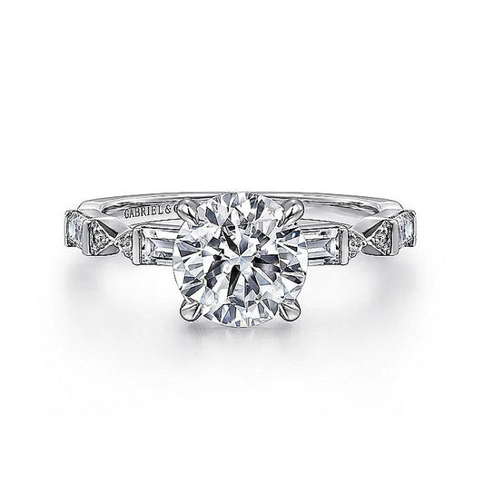 Gabriel & Co. White Gold Semi Mount Engagement Ring