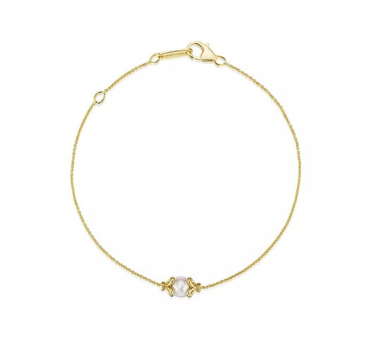 Verragio Yellow Gold 5mm Single Pearl Bracelet