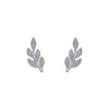 Gabriel & Co White Gold Diamond Leaves Stud Earrings