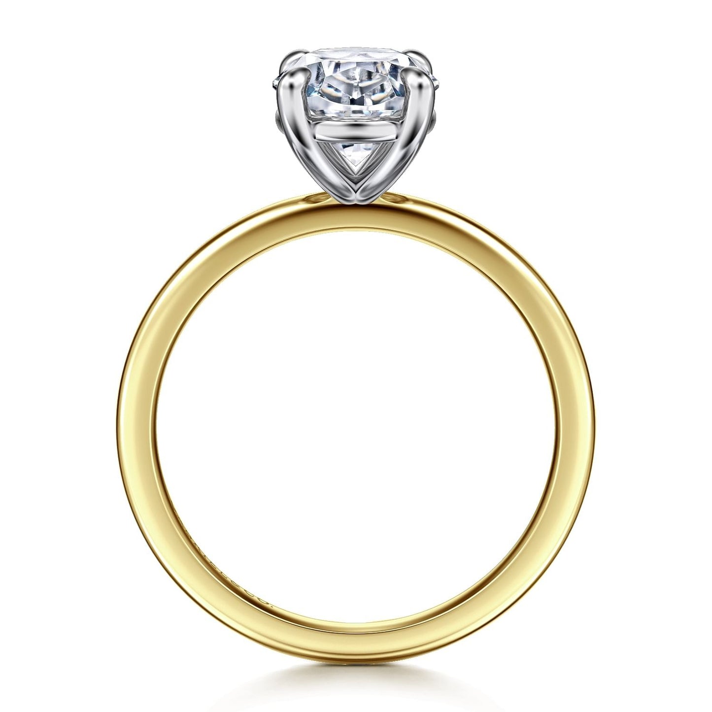 Gabriel & Co. Oval Semi-Mount Engagement Ring - Gold Remounts