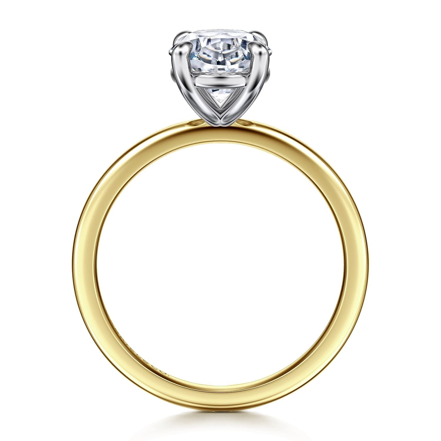 Gabriel & Co. Oval Semi-Mount Engagement Ring - Gold Remounts