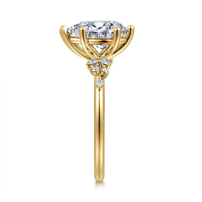 Gabriel & Co. Pear Semi-Mount Engagement Ring - Diamond Semi-Mount Rings