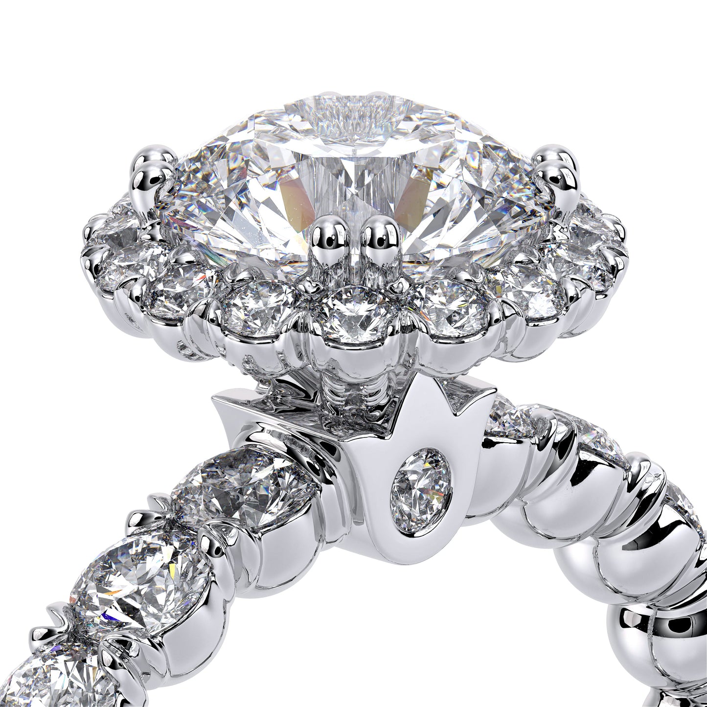Verragio Renaissance Collection White Gold Halo Semi-Mount Engagement Ring