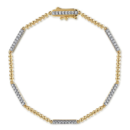Gabriel & Co. Yellow Gold Diamond Bracelet - Diamond Bracelets