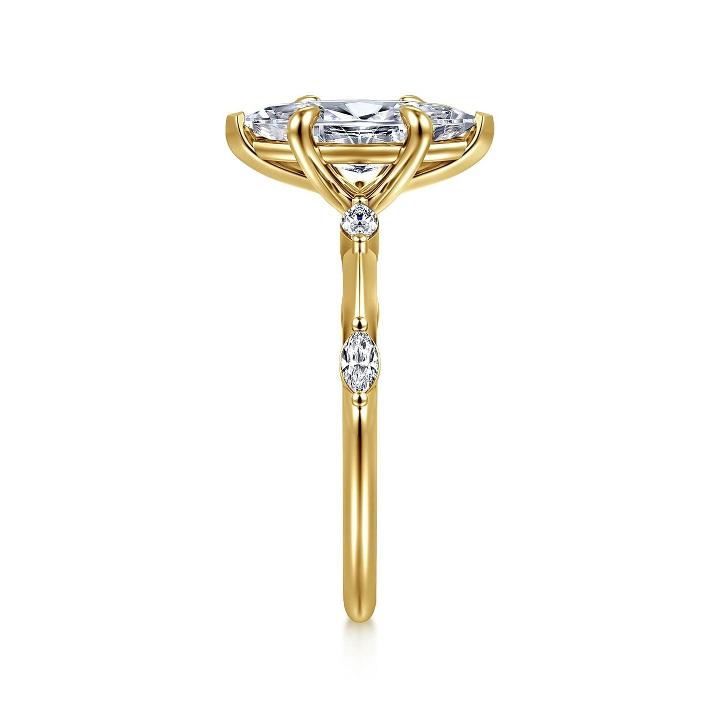 Gabriel & Co. Marquise Semi-Mount Engagement Ring - Diamond Semi-Mount Rings