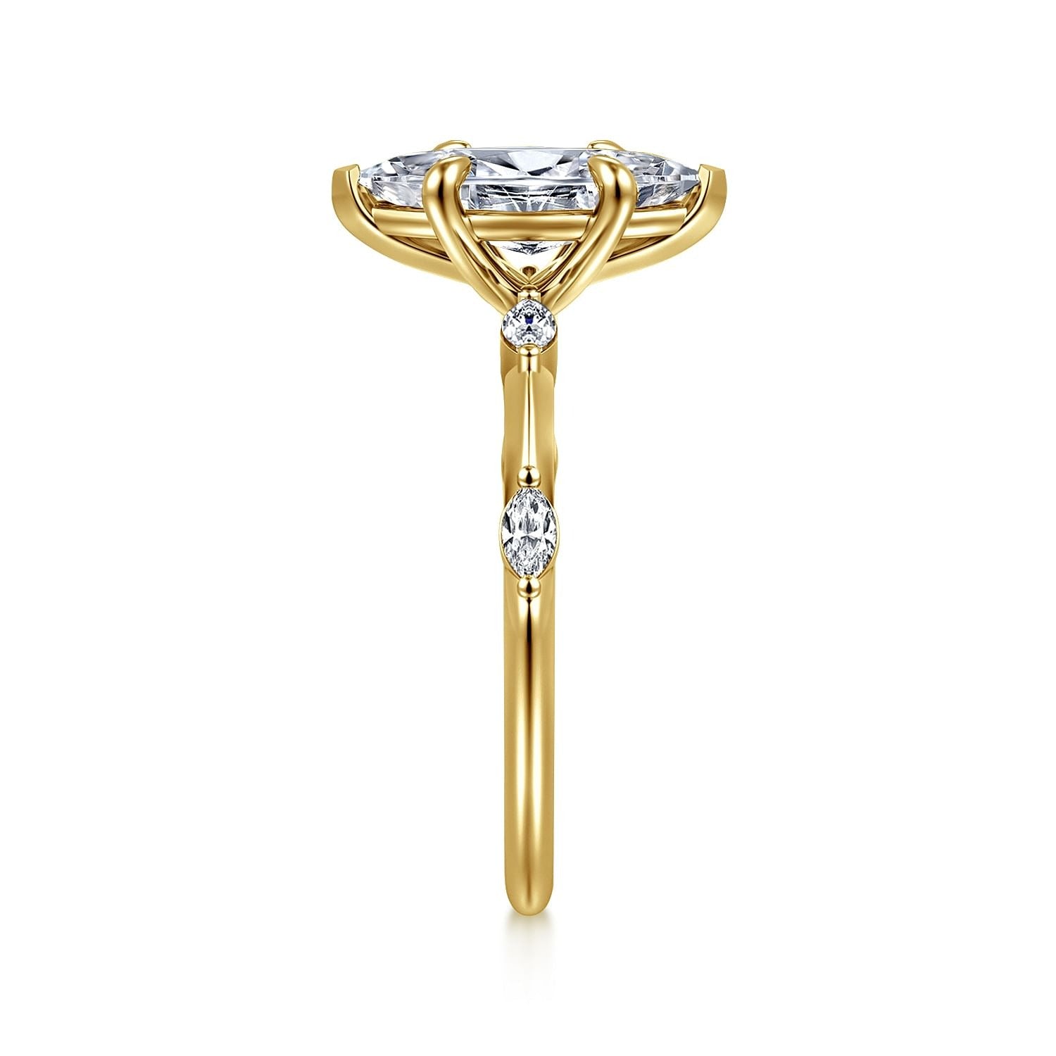 Gabriel & Co. Marquise Semi-Mount Engagement Ring - Diamond Semi-Mount Rings