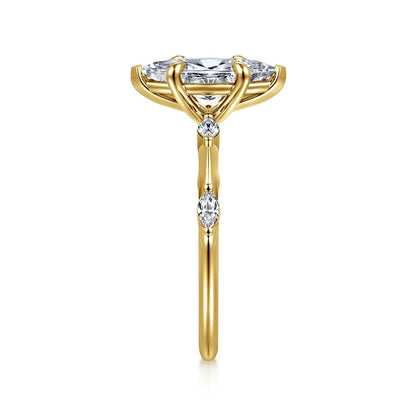 Gabriel & Co. Marquise Semi-Mount Engagement Ring - Diamond Semi-Mount Rings
