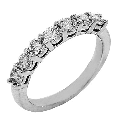 1 Carat Diamond White Gold Band - Diamond Fashion Rings - Women's
