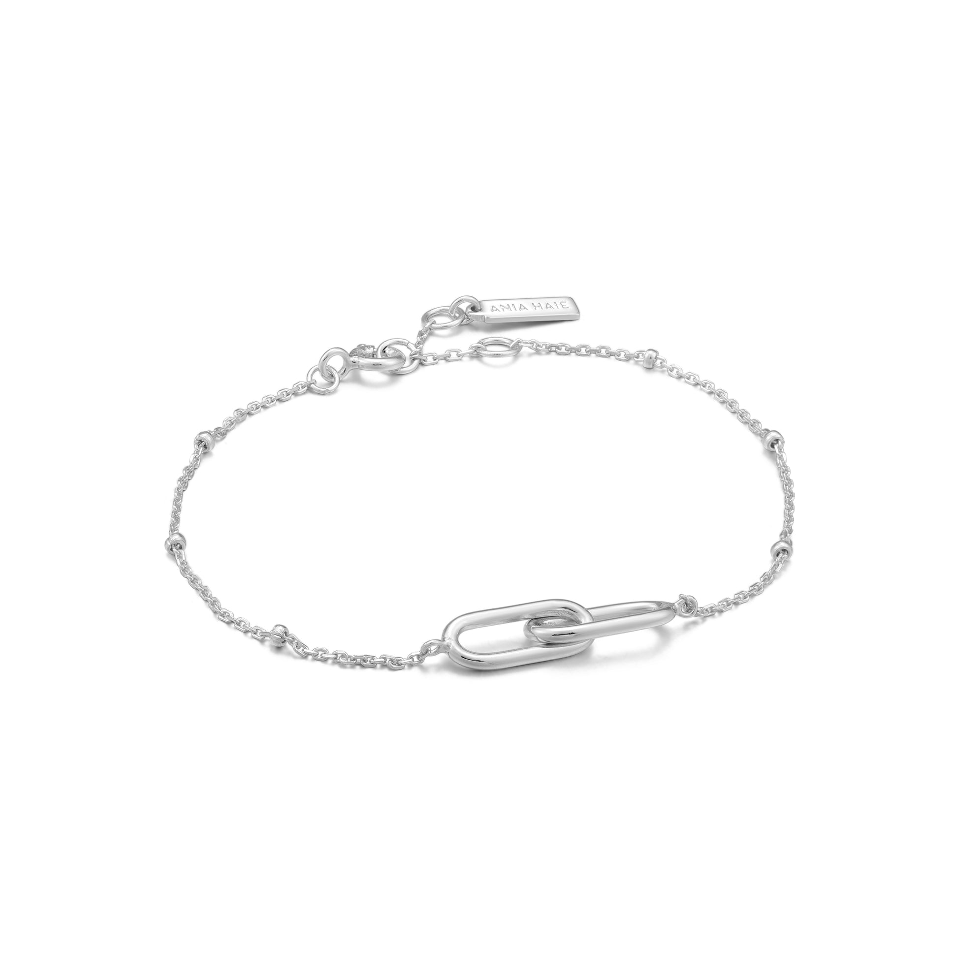 Ania Haie Silver Beaded Chain Link Bracelet - Silver Bracelets