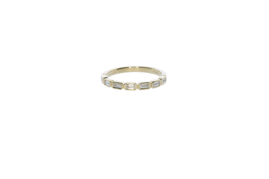 Yellow Gold Diamond Ring - Diamond Wedding Bands - Women's
