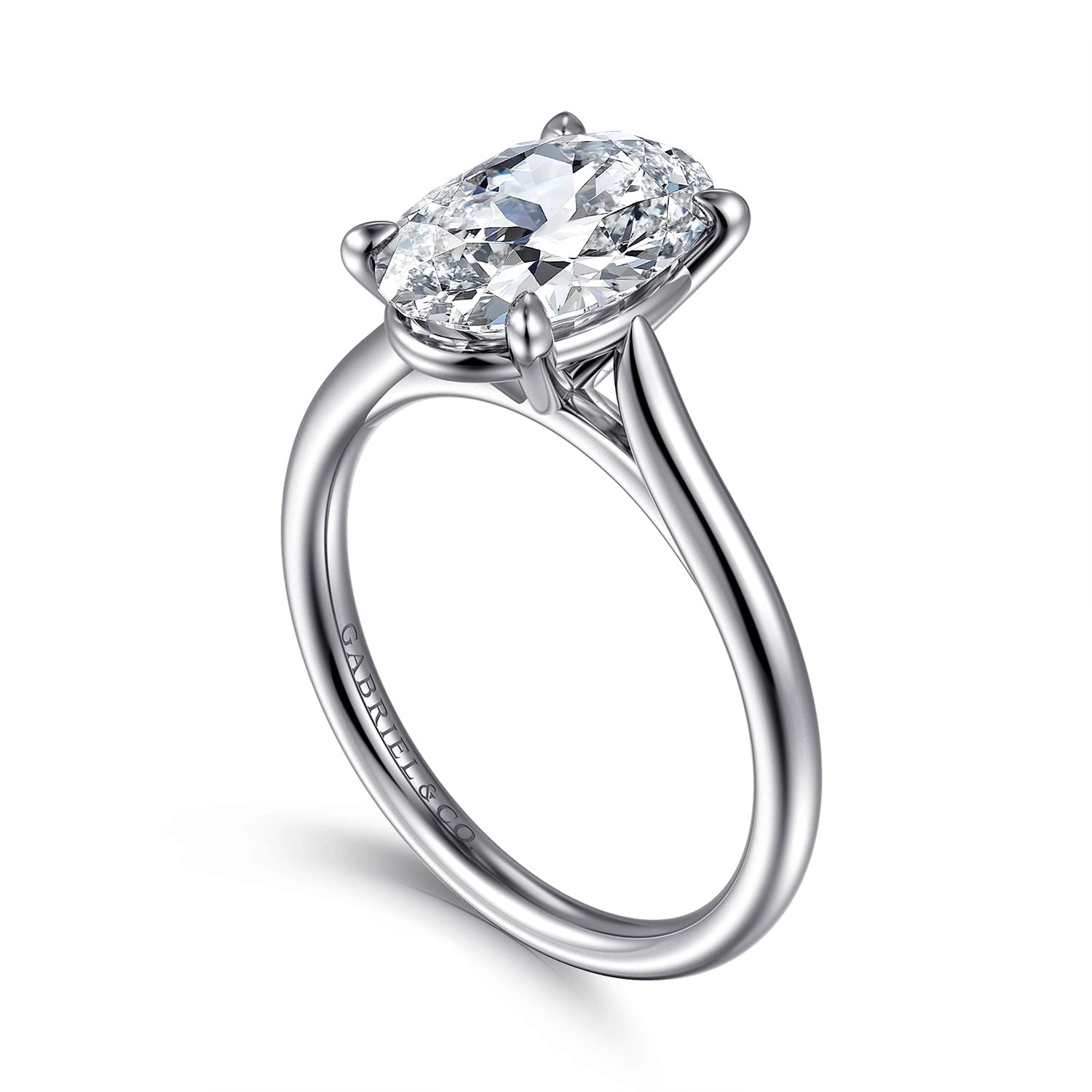 Gabriel & Co. Oval Semi-Mount Engagement Ring - Gold Remounts