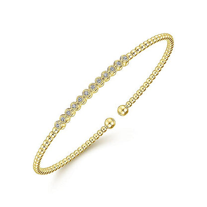 Gabriel & Co. 14 Karat Yellow Gold Bujukan Diamond Bracelet - Diamond Bracelets