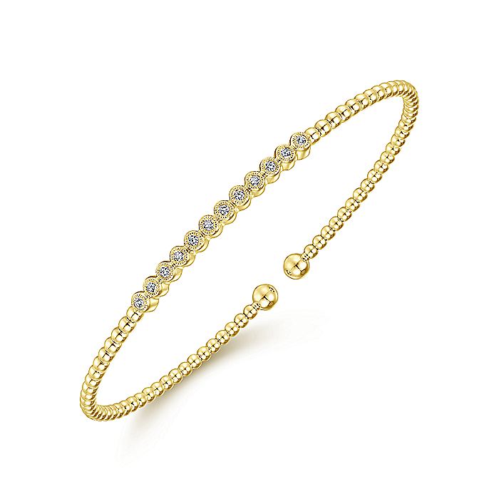Gabriel & Co. 14 Karat Yellow Gold Bujukan Diamond Bracelet