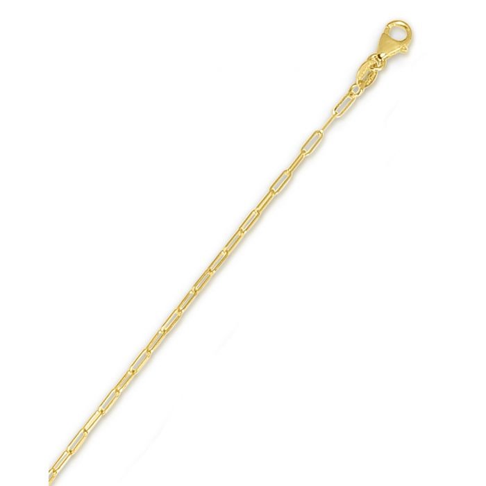 14 Karat Yellow Gold Paper Clip Necklace - Gold Chains