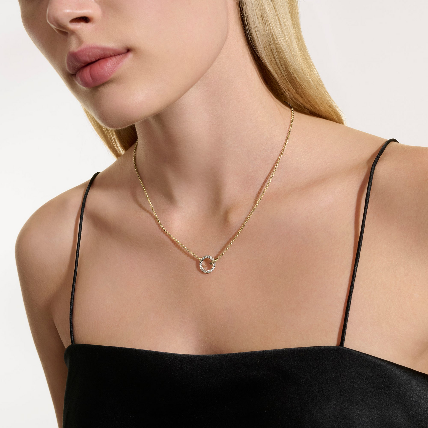 John Hardy Yellow Gold Essential Pavé Necklace