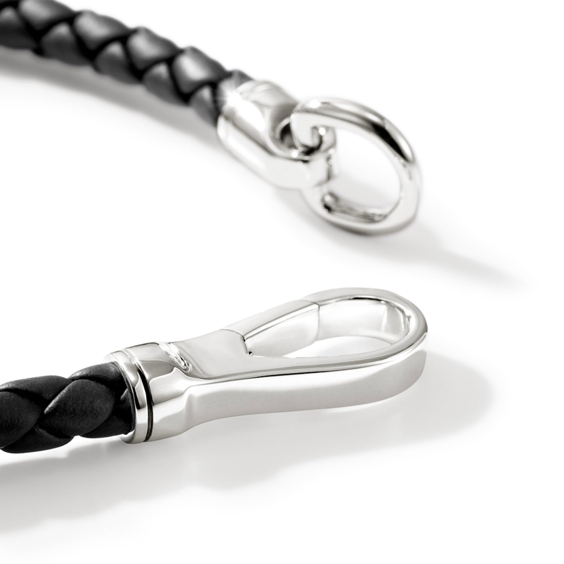 John Hardy Sterling Silver And Leather Hook Clasp Bracelet - Silver Bracelets