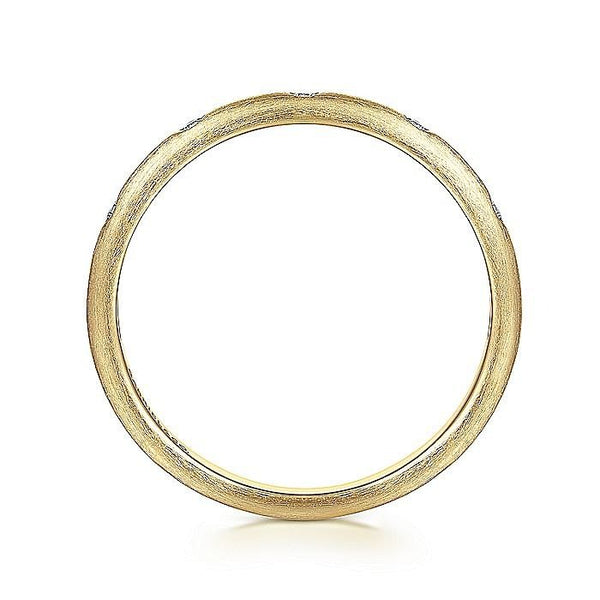 Gabriel & Co. Yellow Gold Diamond Stackable Ring