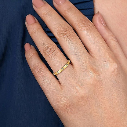 Gabriel & Co. Yellow Gold Diamond Stackable Ring