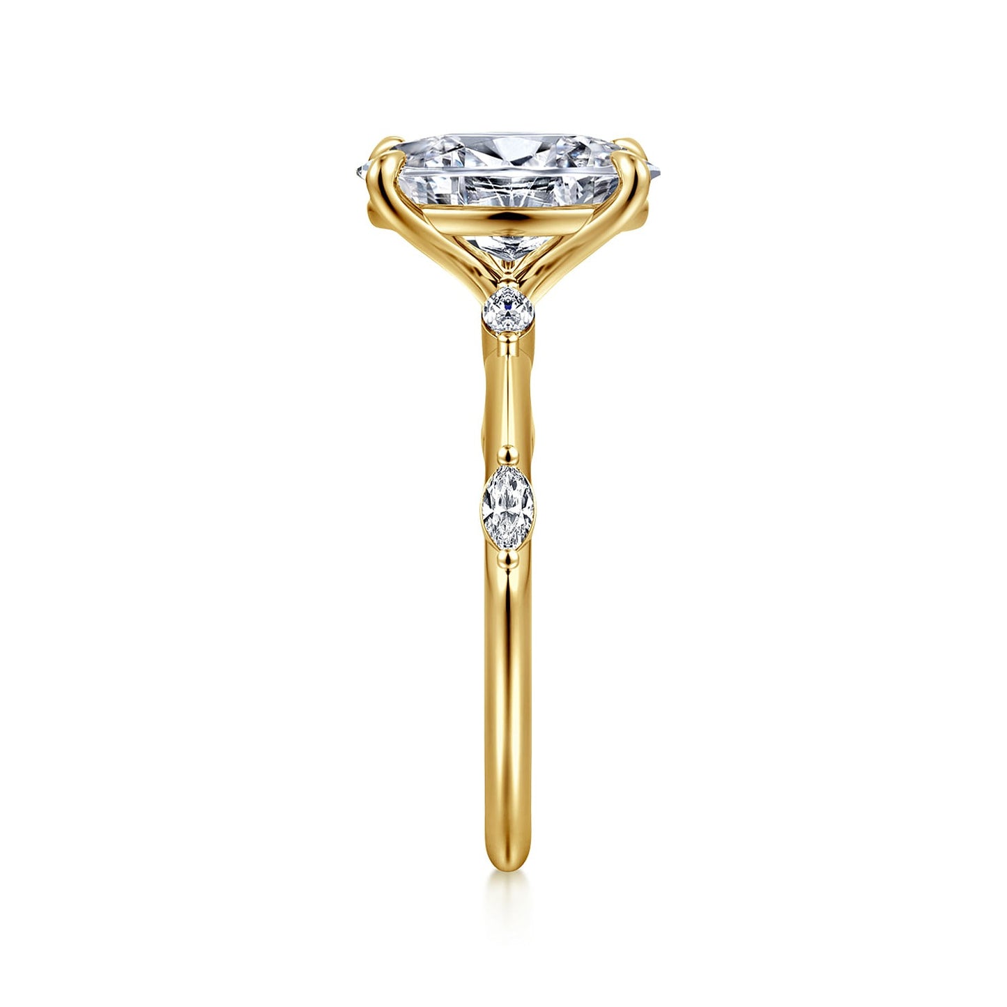 Gabriel & Co. Oval Semi-Mount Engagement Ring - Diamond Semi-Mount Rings