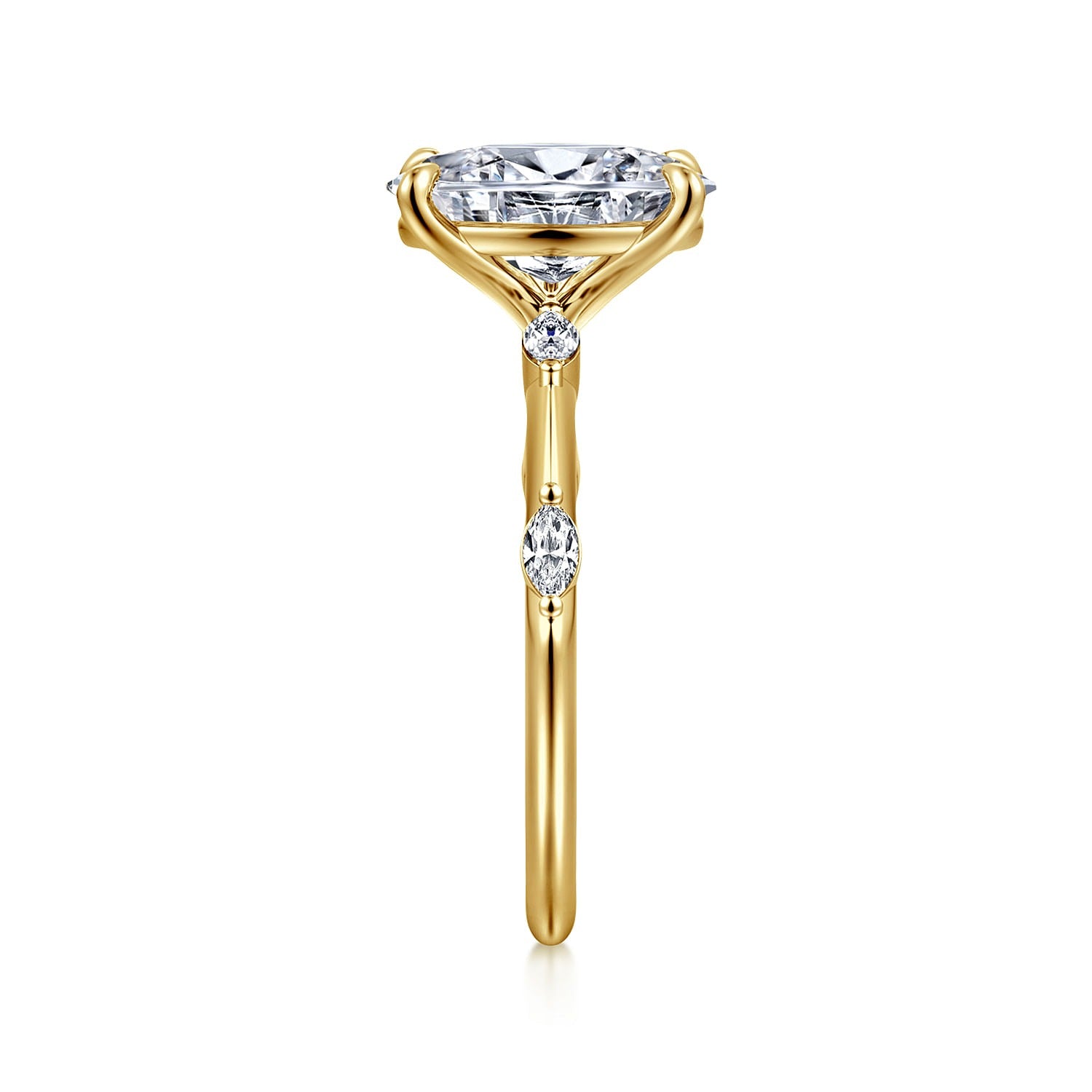 Gabriel & Co. Oval Semi-Mount Engagement Ring - Diamond Semi-Mount Rings