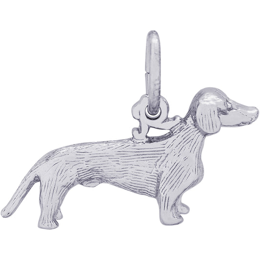Rembrandt Dachshund Dog Charm - Silver Charms