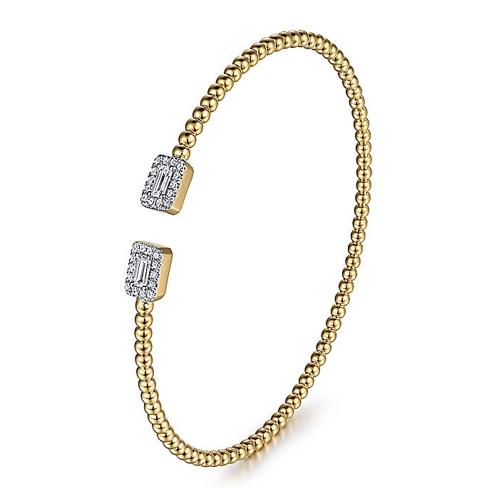 Gabriel & Co. 14 Karat Yellow Gold Bujukan Open Cuff Bracelet