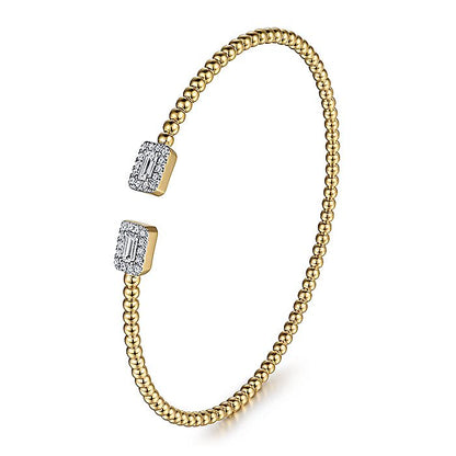 Gabriel & Co. 14 Karat Yellow Gold Bujukan Open Cuff Bracelet