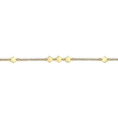 Gabriel & Co. 14 Karat Yellow Gold Chain Ankle Bracelet