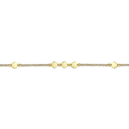 Gabriel & Co Yellow Gold Chain Ankle Bracelet