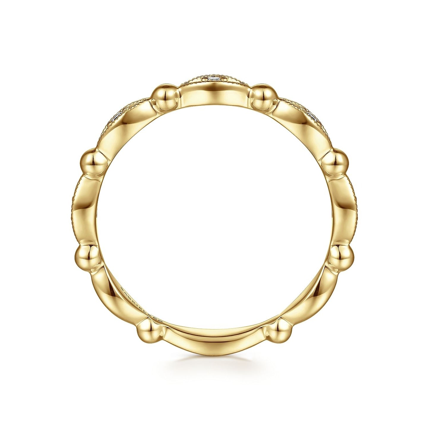 Gabriel & Co. Yellow Gold Stackable Band