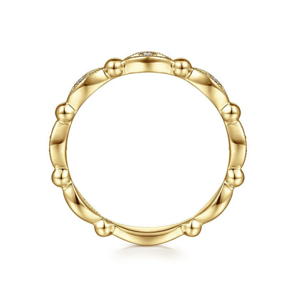 Gabriel & Co. Yellow Gold Stackable Band