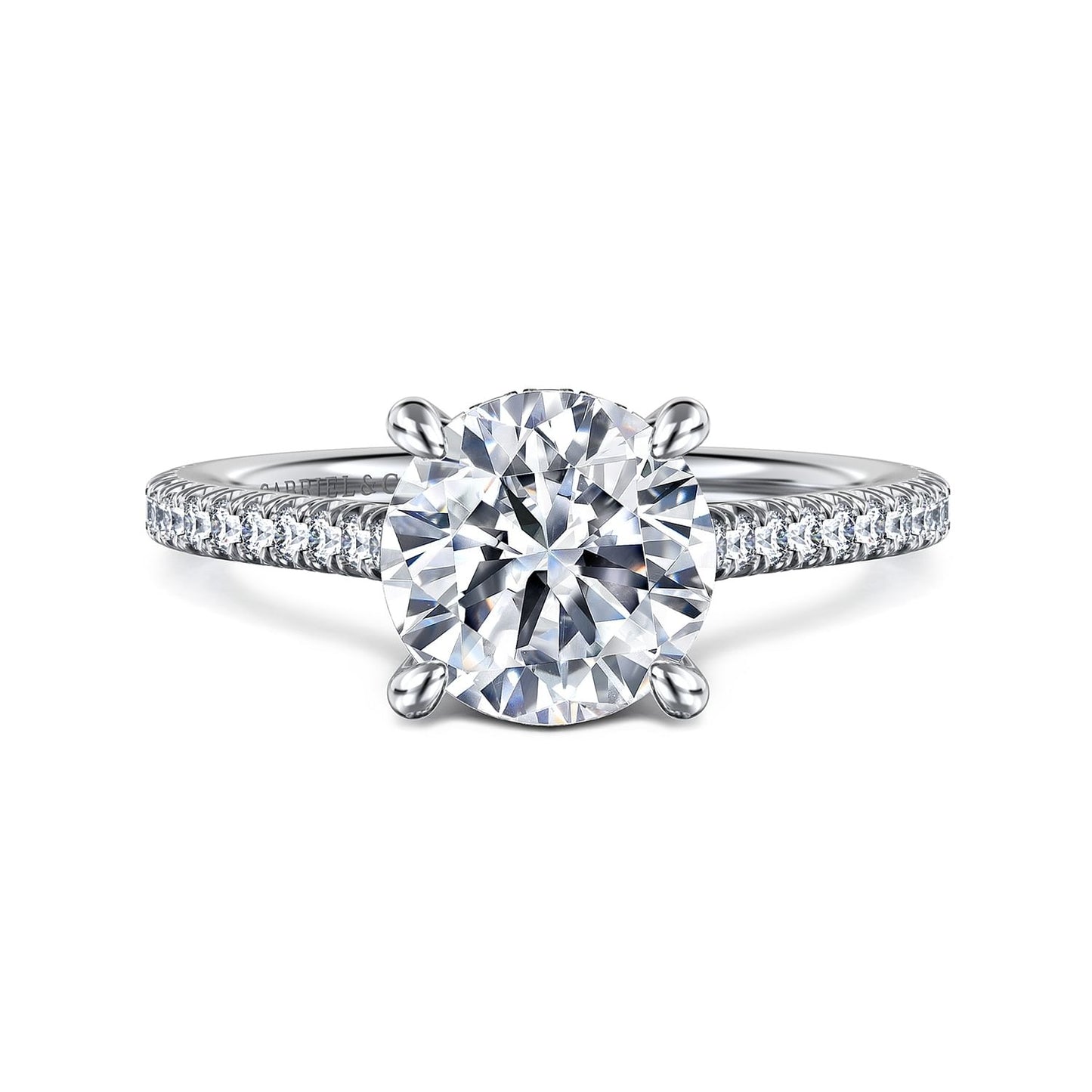 Gabriel & Co. Round Semi-Mount Engagement Ring - Diamond Semi-Mount Rings